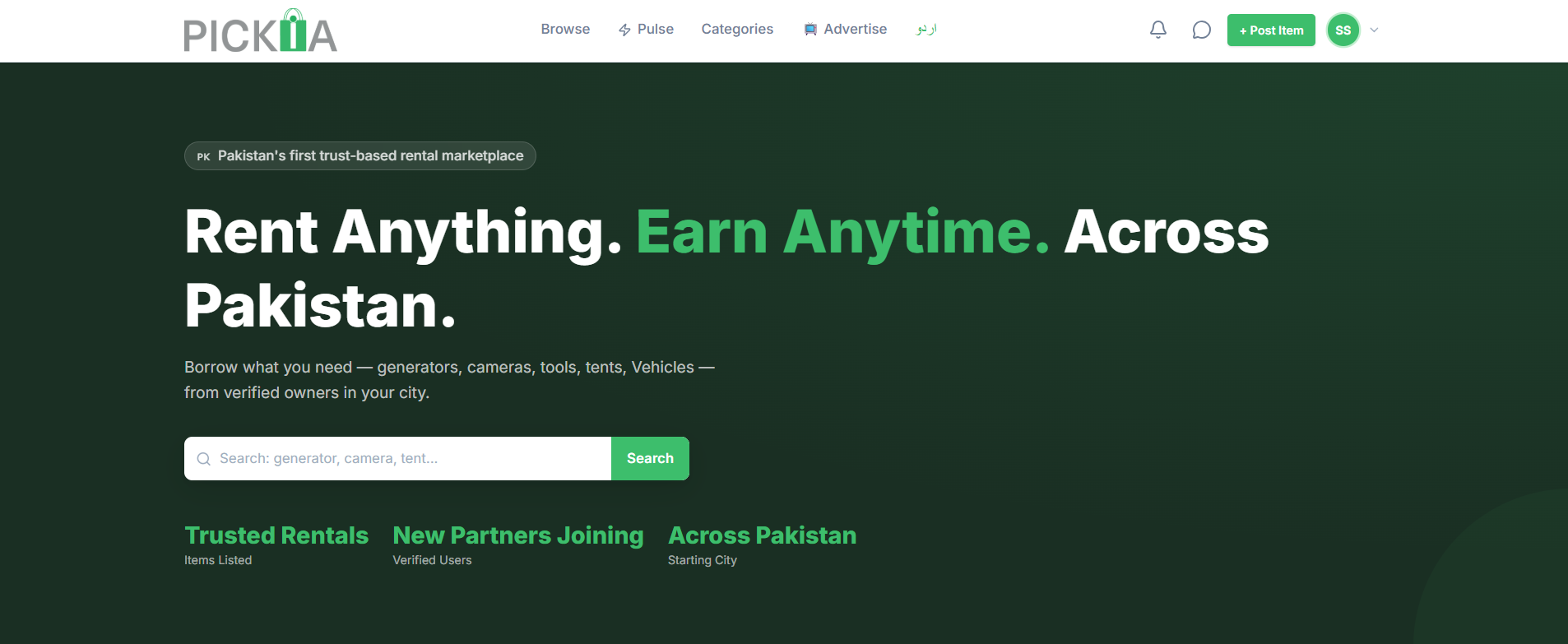 What Is Pickia Rental? Pakistan's First Marketplace to Rent or Earn From Anything You Own